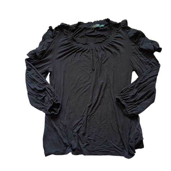 LRL Womens/Teen Blouses set of 2 Floral and Black Size Large Bohemian Flowy - Picture 2 of 12